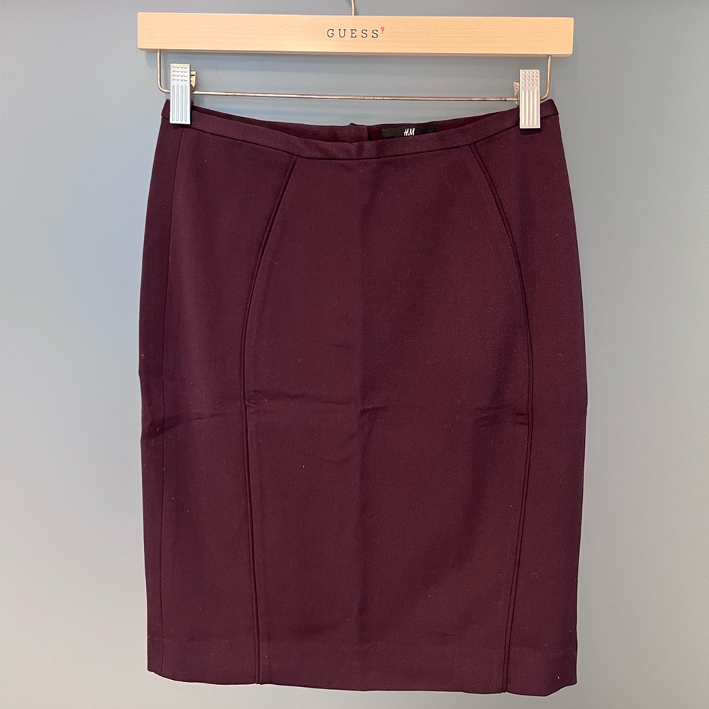 H&M Maroon Pencil Skirt